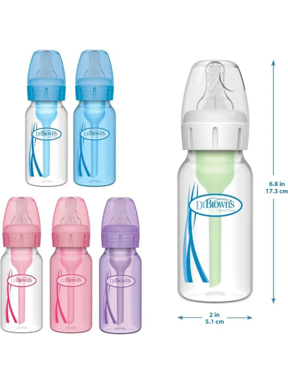 Anti-Colic Breast to Bottle Feeding Set, Slow Flow Nipples, Silicone Pacifier